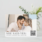 2 Foto QR Code Moderne Einsatzpartei Einladung (Stehend Vorderseite)