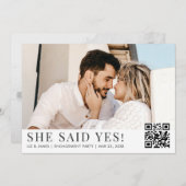 2 Foto QR Code Moderne Einsatzpartei Einladung (Vorne/Hinten)