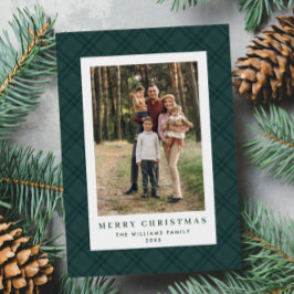 2 Foto Retro Weihnachten Kariert Tartan Gruß