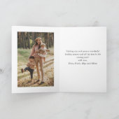 2 Foto Retro Weihnachten Karierte Gruß (Innenseite)