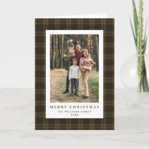 2 Foto Retro Weihnachten Karierte Gruß