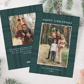 2 Foto Retro Weihnachten Karierte Gruß