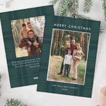 2 Foto Retro Weihnachten Karierte Gruß