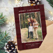 2 Foto Retro Weihnachten Karierte Gruß