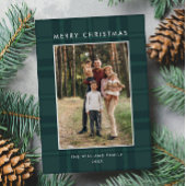 2 Foto Retro Weihnachten Karierte Gruß