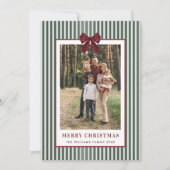 2 Foto Retro Weihnachten Roter Bogen Grün gestreif (Vorderseite)