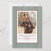 2 Foto Retro Weihnachten Roter Bogen Grün gestreif (Rückseite)