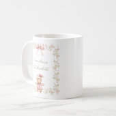 2 Foto Rosa Blumenstrauß Hütte Weihnachtsfeiertag Kaffeetasse (Vorderseite Links)