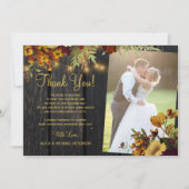 2 Foto Rustikale Herbstweissaison Dankeskarte (Vorderseite)