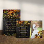 2 Foto Rustikale Herbstweissaison Dankeskarte