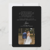 2 Foto Schwarz-Weiß-Hochzeit Dankeskarte (Rückseite)