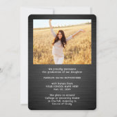 2 Foto Schwarz-Weiß-Script-Abschluss gebürstet Ankündigung (Rückseite)