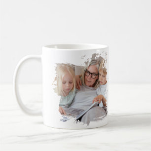 2 Foto-Scribble-Rahmenvorlage personalisiert Kaffeetasse