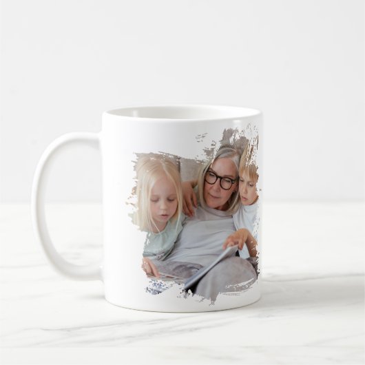 2 Foto-Scribble-Rahmenvorlage personalisiert Kaffeetasse (Links)