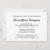 2 Foto Script Class Jahr Moderner einfacher Abschl Einladung (Rückseite)