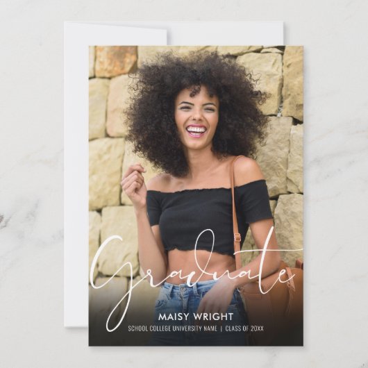 2 Foto Script Graduate Abschluss Ankündigung (Vorderseite)