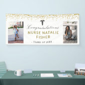 2 Foto Script Herzlichen Glückwunsch Nurse Gold Co Banner (Messe)