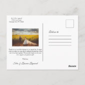 2 Foto Script Letter Wedtered Danke Postkarte (Rückseite)