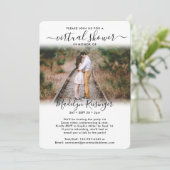 2 Foto Script Virtual Long Distance Brautparty Einladung (Stehend Vorderseite)