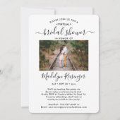 2 Foto Script Virtual Long Distance Brautparty Einladung (Vorderseite)