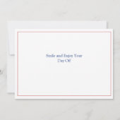 2 Foto Simple Elegant Labour Day mit US-Flagge Dankeskarte (Rückseite)