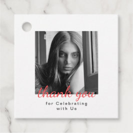 2 Foto Simple Modern Abschluss Vielen Dank Geschenkanhänger