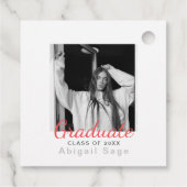 2 Foto Simple Modern Abschluss Vielen Dank Geschenkanhänger (Rückseite)