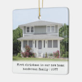 2 Foto Simple Schreibwriter Christmas Housewarming Keramikornament (Links)