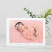 2 Foto Skriptname Geburtsankündigung (Stehend Vorderseite)