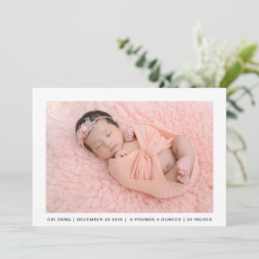 2 Foto Skriptname Geburtsankündigung (Stehend Vorderseite)