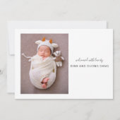 2 Foto Skriptname Geburtsankündigung (Rückseite)