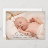 2 Foto Skriptname Geburtsankündigung (Vorne/Hinten)