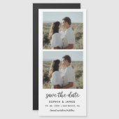 2-Foto-Standstreifen Magnetische Hochzeit speicher Magnetkarte (Vorne/Hinten)