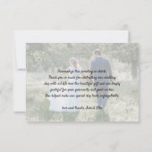 2 Foto Stilvolle Hochzeit moderner Script-Kalligra Dankeskarte (Rückseite)