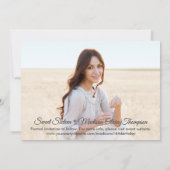 2 Foto Sweet 16 Birthday Blush Gold Save the Date (Rückseite)