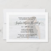 2 Foto Sweet 16 Moderne Minimal Sechzehnte Geburts Einladung (Rückseite)