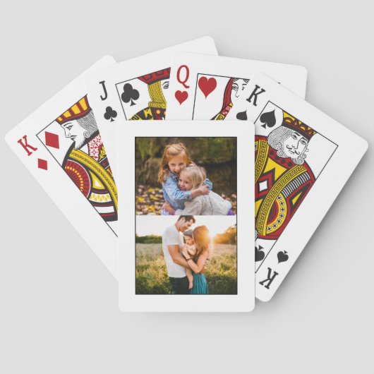2 Foto Template Thin Border Playing Cards Spielkarten (Rückseite)