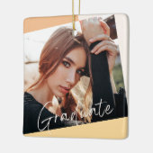 2 Foto Trendy Modern Natural Abschluss Weihnachten Keramikornament (Links)