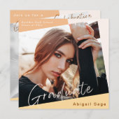 2 Foto Trendy Moderne Abschluss Einladung (Vorne/Hinten)