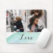 2 Foto-TürkisWatercolor Mousepad (Mit Mouse)