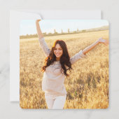 2 Foto und Schwarz-Script-Overlay-Abschluss Ankündigung (Rückseite)