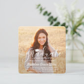 2 Foto und Weiß-Script-Overlay-Abschluss Ankündigung (Stehend Vorderseite)