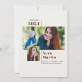 2 Foto Uni-Abschluss Auburn Creme Ankündigung (Vorderseite)