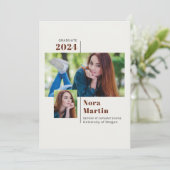 2 Foto Uni-Abschluss Auburn Creme Ankündigung (Stehend Vorderseite)