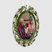 2-Foto Unser 1. Weihnachtsfest als Großeltern Kran Ornament (Vorderseite)