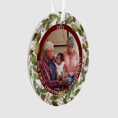 2-Foto Unser 1. Weihnachtsfest als Großeltern Kran Ornament (Vorderseite)