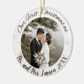 2 Foto Unsere ersten Weihnachten Verheirateten Imi Keramik Ornament (Links)