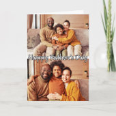 2-Foto-Vatertag für benutzerdefinierte Familienvor Karte (Vorderseite)