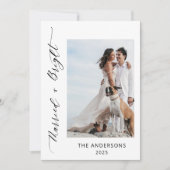 2 Foto Verheiratete Hochzeit Dankeskarte (Vorderseite)