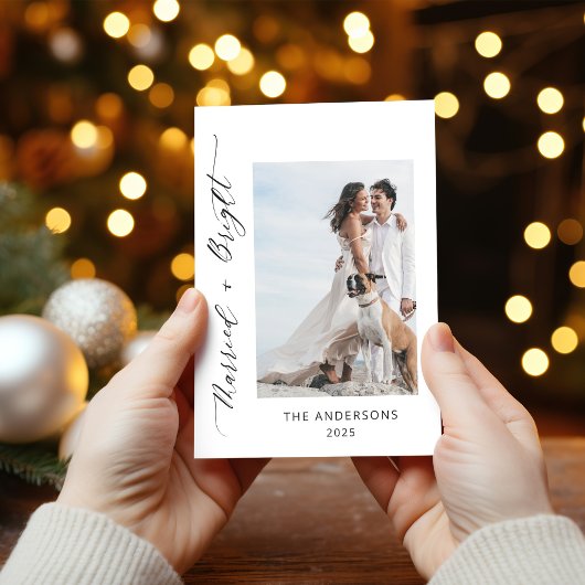 2 Foto Verheiratete Hochzeit Dankeskarte